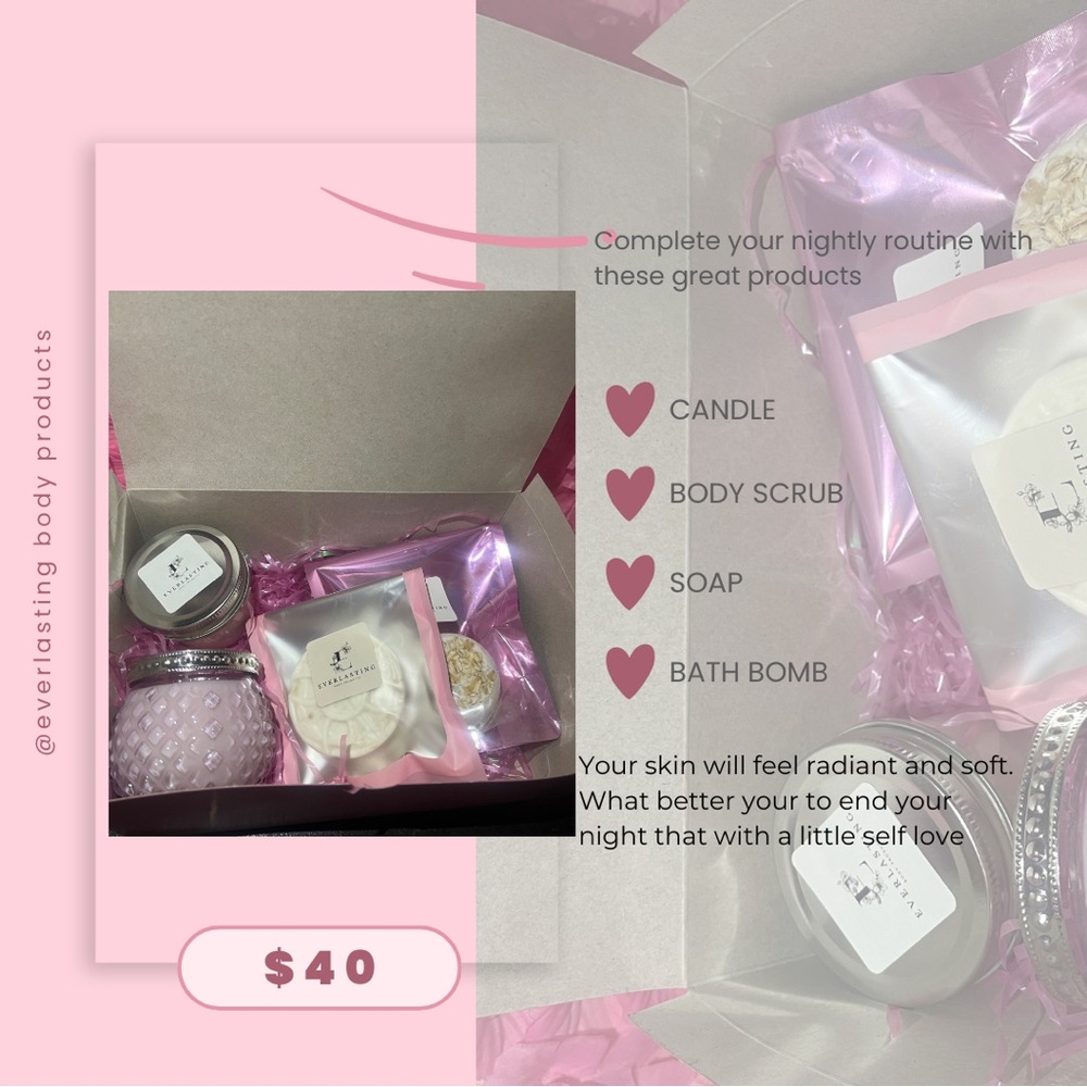 Pink Bath & Body Set